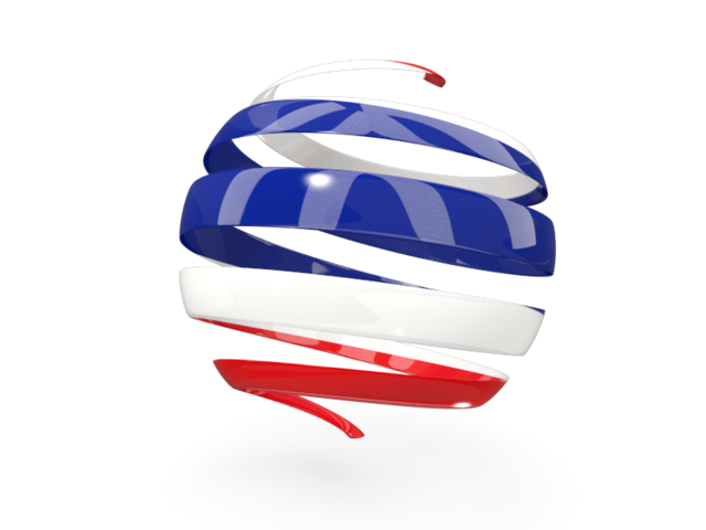 Round 3d icon. Download flag icon of Thailand at PNG format