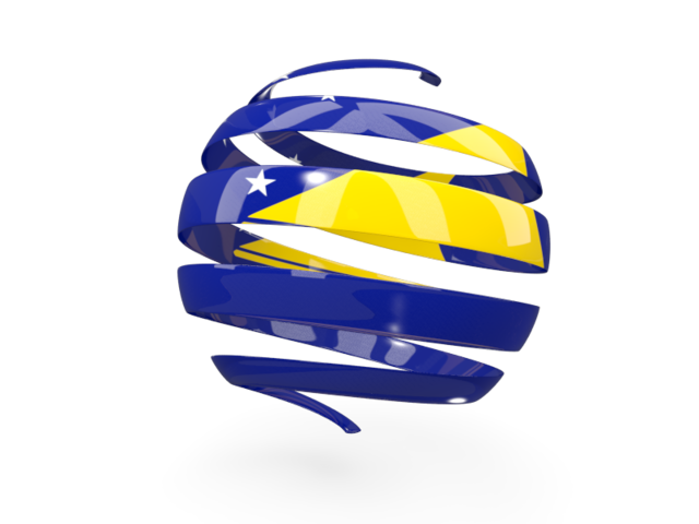 Round 3d icon. Download flag icon of Tokelau at PNG format