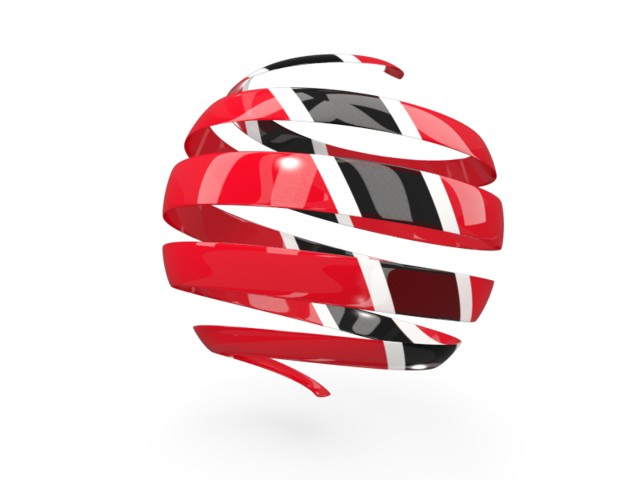 Round 3d icon. Download flag icon of Trinidad and Tobago at PNG format