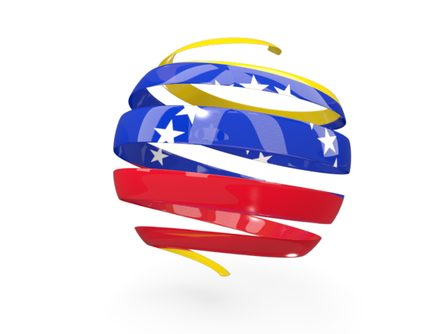 Round 3d icon. Download flag icon of Venezuela at PNG format