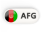 Afghanistan. Round button with ISO code. Download icon.