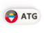 Antigua and Barbuda. Round button with ISO code. Download icon.