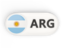 Argentina. Round button with ISO code. Download icon.