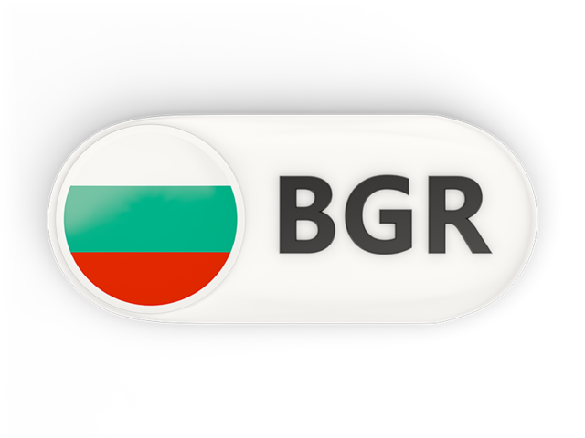 Round button with ISO code. Download flag icon of Bulgaria at PNG format