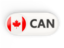 Canada. Round button with ISO code. Download icon.