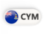 Cayman Islands. Round button with ISO code. Download icon.