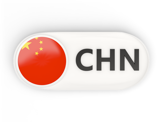 Round button with ISO code. Download flag icon of China at PNG format