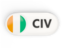 Cote d'Ivoire. Round button with ISO code. Download icon.