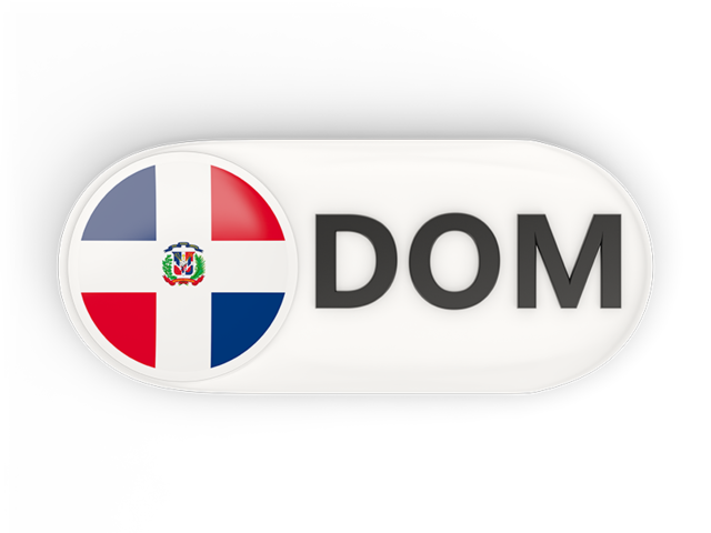 Round button with ISO code. Download flag icon of Dominican Republic at PNG format