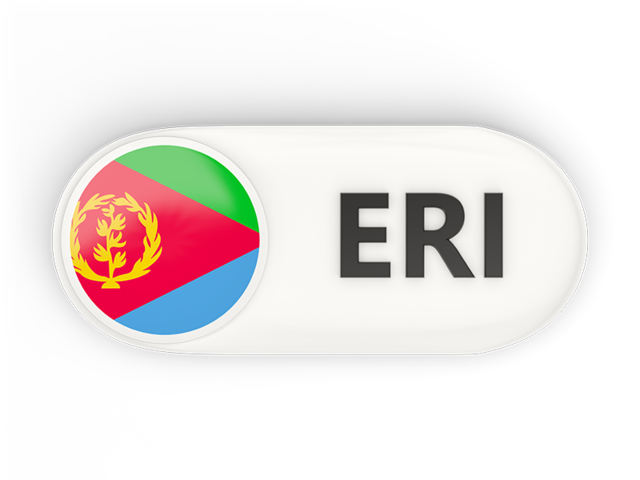 Round button with ISO code. Download flag icon of Eritrea at PNG format
