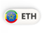 Ethiopia. Round button with ISO code. Download icon.