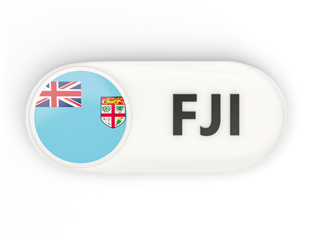 Round button with ISO code. Download flag icon of Fiji at PNG format