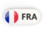 France. Round button with ISO code. Download icon.