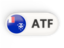 French Southern and Antarctic Lands. Round button with ISO code. Download icon.