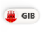 Gibraltar. Round button with ISO code. Download icon.