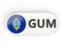 Guam. Round button with ISO code. Download icon.