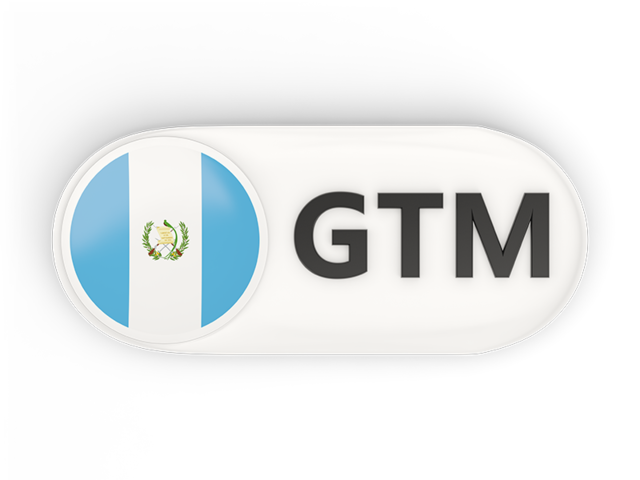 Round button with ISO code. Download flag icon of Guatemala at PNG format