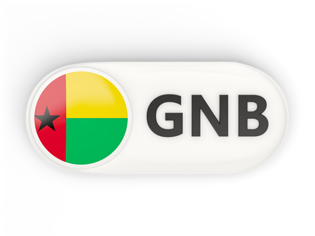 Round button with ISO code. Download flag icon of Guinea-Bissau at PNG format