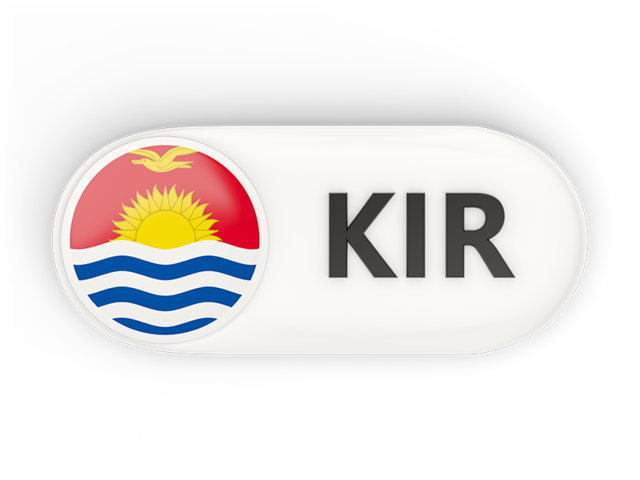 Round button with ISO code. Download flag icon of Kiribati at PNG format