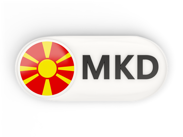 Round button with ISO code. Download flag icon of Macedonia at PNG format