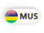Mauritius. Round button with ISO code. Download icon.