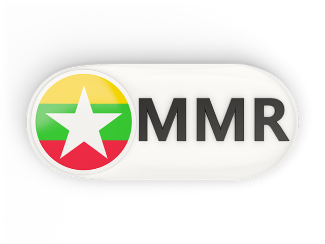 Round button with ISO code. Download flag icon of Myanmar at PNG format