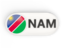 Namibia. Round button with ISO code. Download icon.