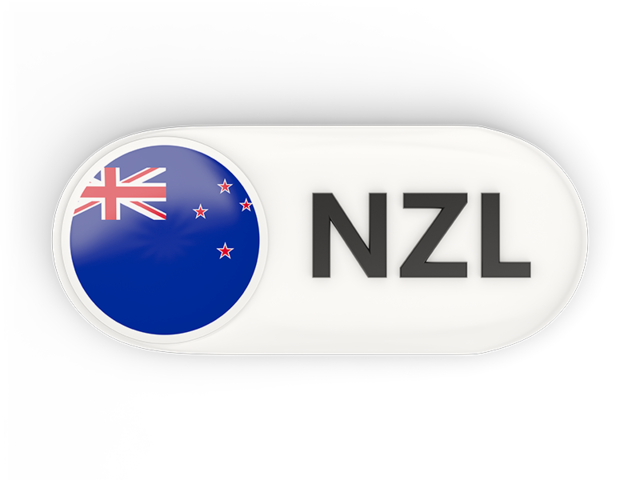 Round button with ISO code. Download flag icon of New Zealand at PNG format