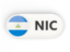 Nicaragua. Round button with ISO code. Download icon.