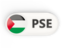 Palestinian territories. Round button with ISO code. Download icon.