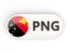 Papua New Guinea. Round button with ISO code. Download icon.