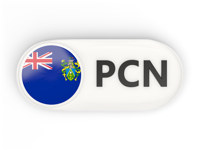 Round button with ISO code. Download flag icon of Pitcairn Islands at PNG format