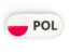 Poland. Round button with ISO code. Download icon.