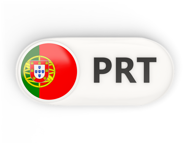 Round button with ISO code. Download flag icon of Portugal at PNG format