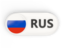 Russia. Round button with ISO code. Download icon.