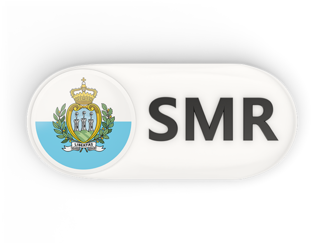Round button with ISO code. Download flag icon of San Marino at PNG format