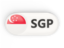 Singapore. Round button with ISO code. Download icon.