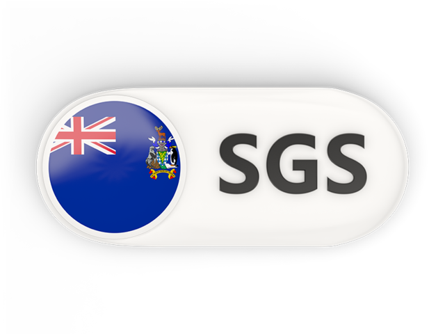 Round button with ISO code. Download flag icon of South Georgia and the South Sandwich Islands at PNG format