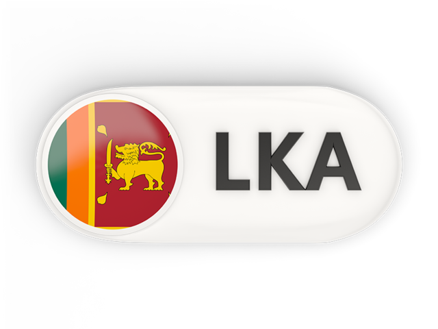 Round button with ISO code. Download flag icon of Sri Lanka at PNG format