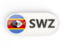 Swaziland. Round button with ISO code. Download icon.