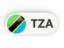 Tanzania. Round button with ISO code. Download icon.