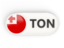 Tonga. Round button with ISO code. Download icon.