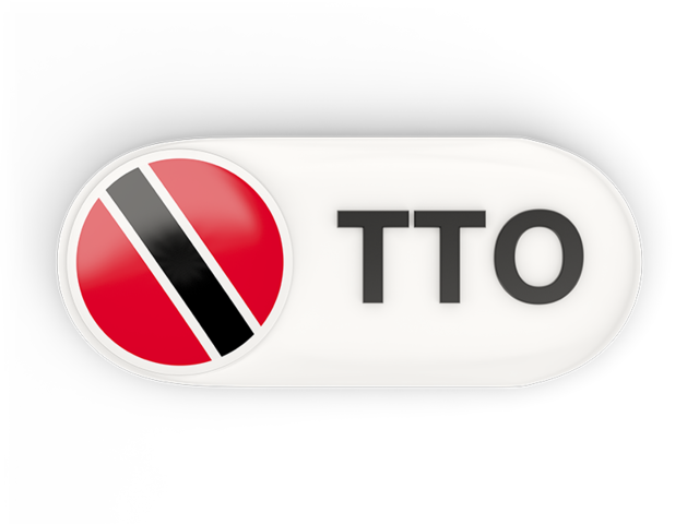 Round button with ISO code. Download flag icon of Trinidad and Tobago at PNG format