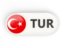 Turkey. Round button with ISO code. Download icon.