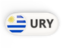 Uruguay. Round button with ISO code. Download icon.