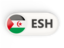 Western Sahara. Round button with ISO code. Download icon.