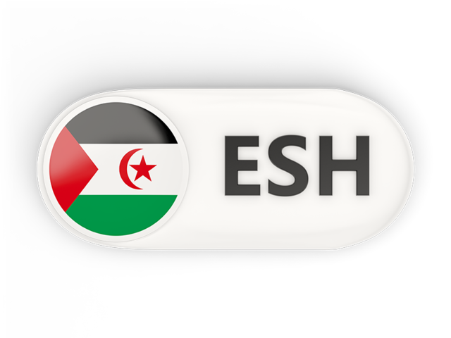 Круглая кнопка с ISO кодом. Скачать флаг. Западная Сахара