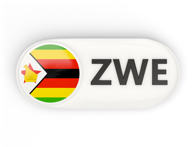 Round button with ISO code. Download flag icon of Zimbabwe at PNG format
