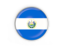 El Salvador. Round button with metal frame. Download icon.