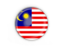 Malaysia. Round button with metal frame. Download icon.